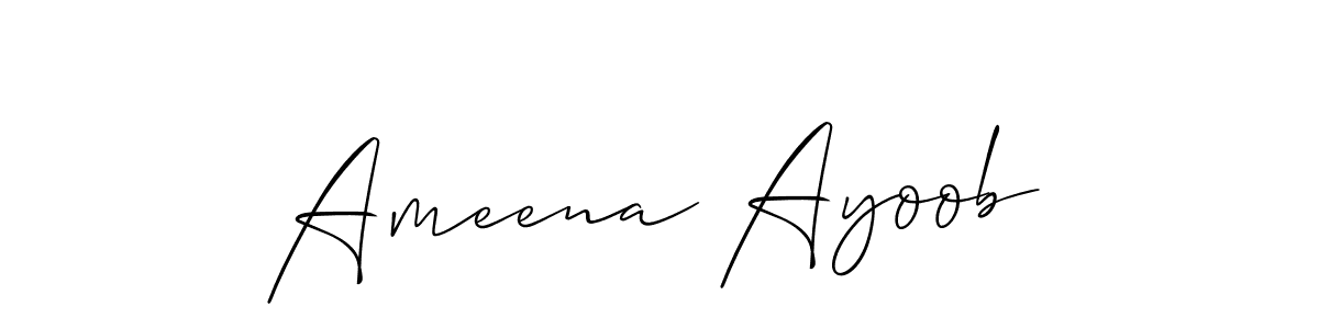 Also You can easily find your signature by using the search form. We will create Ameena Ayoob name handwritten signature images for you free of cost using Allison_Script sign style. Ameena Ayoob signature style 2 images and pictures png