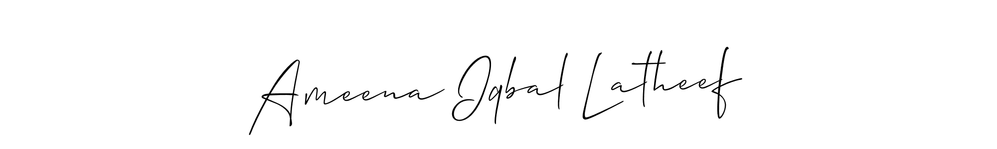 Here are the top 10 professional signature styles for the name Ameena Iqbal Latheef. These are the best autograph styles you can use for your name. Ameena Iqbal Latheef signature style 2 images and pictures png