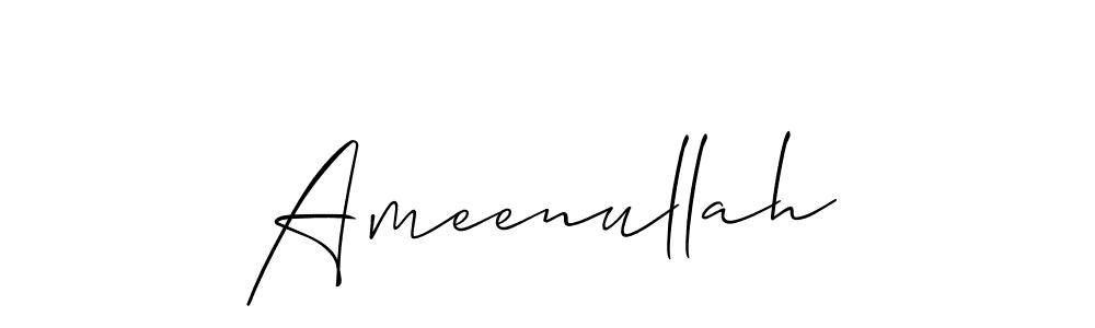 Also You can easily find your signature by using the search form. We will create Ameenullah name handwritten signature images for you free of cost using Allison_Script sign style. Ameenullah signature style 2 images and pictures png