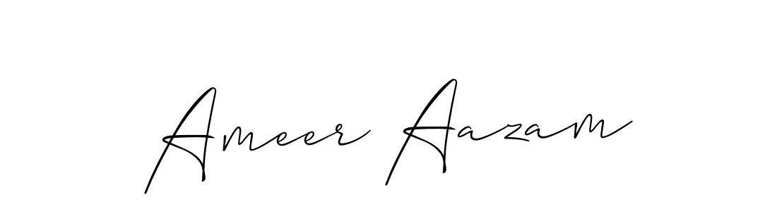 How to make Ameer Aazam name signature. Use Allison_Script style for creating short signs online. This is the latest handwritten sign. Ameer Aazam signature style 2 images and pictures png