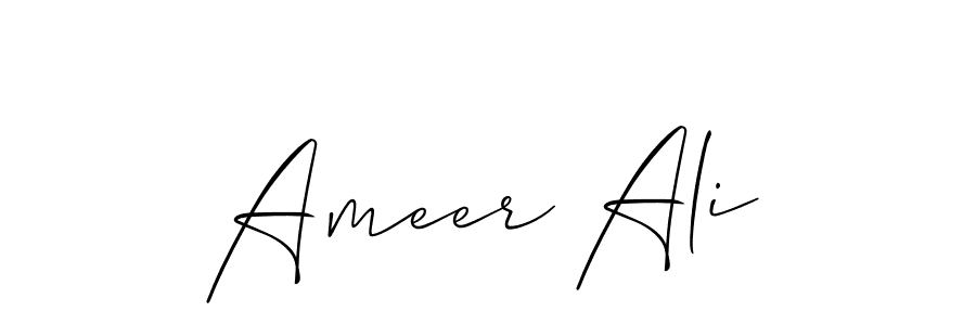 Ameer Ali stylish signature style. Best Handwritten Sign (Allison_Script) for my name. Handwritten Signature Collection Ideas for my name Ameer Ali. Ameer Ali signature style 2 images and pictures png