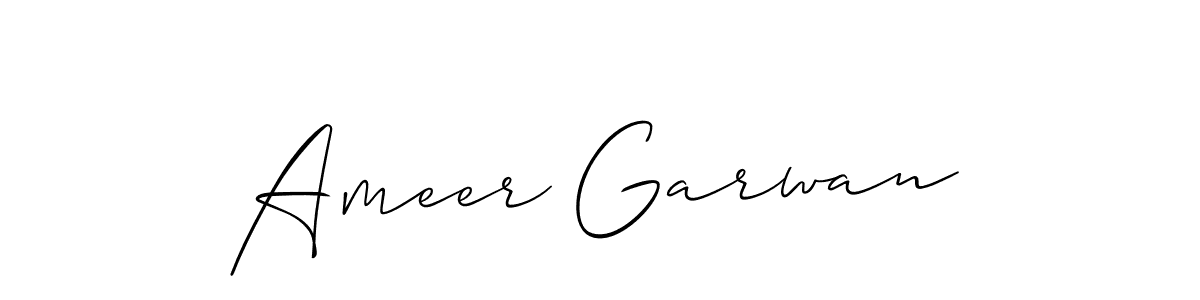Best and Professional Signature Style for Ameer Garwan. Allison_Script Best Signature Style Collection. Ameer Garwan signature style 2 images and pictures png