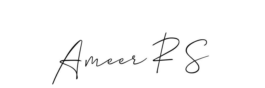 Best and Professional Signature Style for Ameer R S. Allison_Script Best Signature Style Collection. Ameer R S signature style 2 images and pictures png