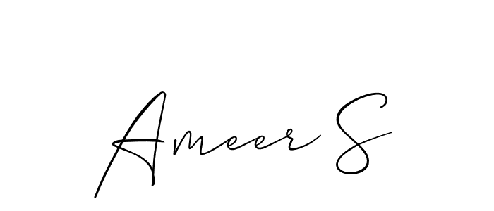 How to Draw Ameer S signature style? Allison_Script is a latest design signature styles for name Ameer S. Ameer S signature style 2 images and pictures png