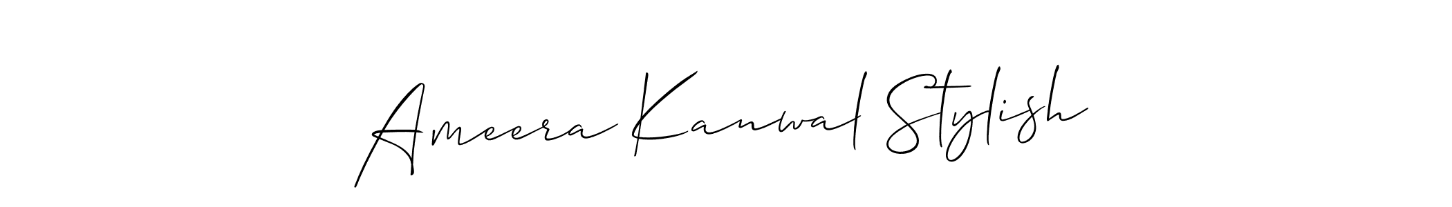 How to make Ameera Kanwal Stylish name signature. Use Allison_Script style for creating short signs online. This is the latest handwritten sign. Ameera Kanwal Stylish signature style 2 images and pictures png