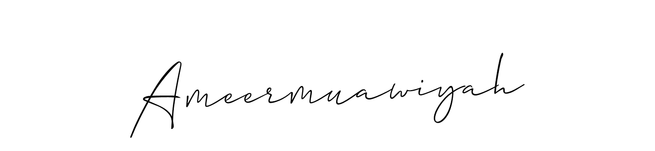 Make a beautiful signature design for name Ameermuawiyah. With this signature (Allison_Script) style, you can create a handwritten signature for free. Ameermuawiyah signature style 2 images and pictures png