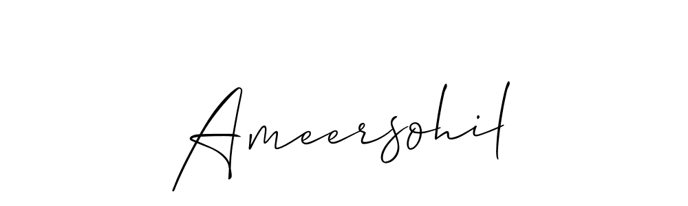 How to make Ameersohil signature? Allison_Script is a professional autograph style. Create handwritten signature for Ameersohil name. Ameersohil signature style 2 images and pictures png
