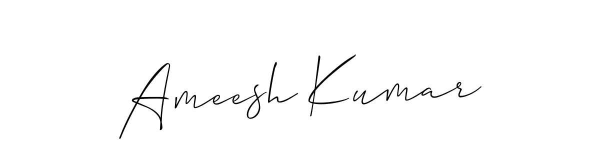 Also we have Ameesh Kumar name is the best signature style. Create professional handwritten signature collection using Allison_Script autograph style. Ameesh Kumar signature style 2 images and pictures png