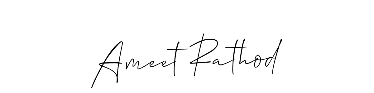 Create a beautiful signature design for name Ameet Rathod. With this signature (Allison_Script) fonts, you can make a handwritten signature for free. Ameet Rathod signature style 2 images and pictures png