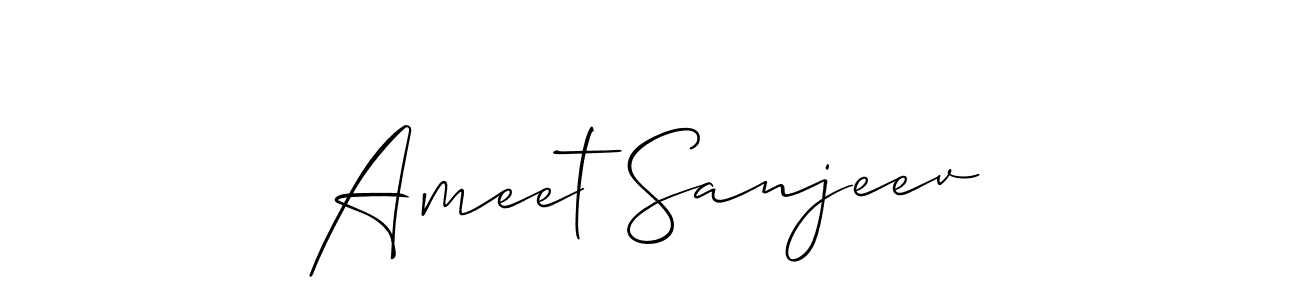 It looks lik you need a new signature style for name Ameet Sanjeev. Design unique handwritten (Allison_Script) signature with our free signature maker in just a few clicks. Ameet Sanjeev signature style 2 images and pictures png