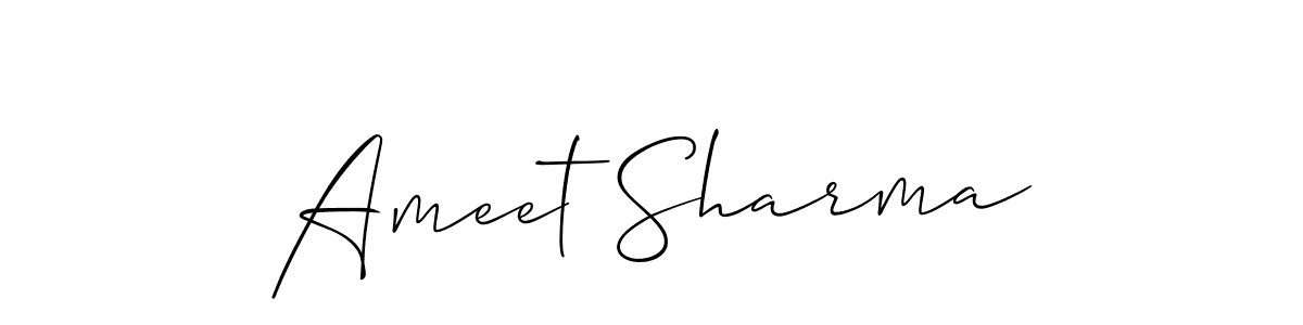 How to make Ameet Sharma name signature. Use Allison_Script style for creating short signs online. This is the latest handwritten sign. Ameet Sharma signature style 2 images and pictures png