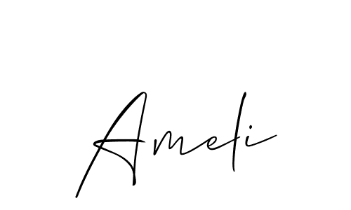 Once you've used our free online signature maker to create your best signature Allison_Script style, it's time to enjoy all of the benefits that Ameli name signing documents. Ameli signature style 2 images and pictures png