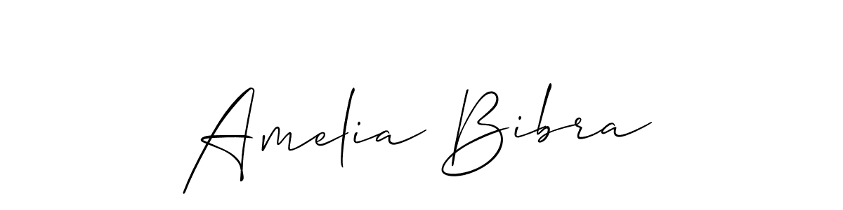 How to make Amelia Bibra name signature. Use Allison_Script style for creating short signs online. This is the latest handwritten sign. Amelia Bibra signature style 2 images and pictures png