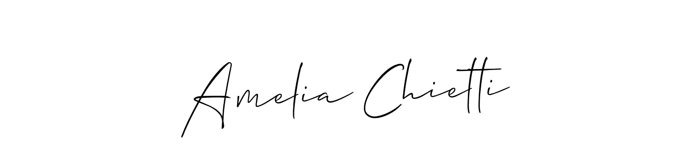 It looks lik you need a new signature style for name Amelia Chietti. Design unique handwritten (Allison_Script) signature with our free signature maker in just a few clicks. Amelia Chietti signature style 2 images and pictures png