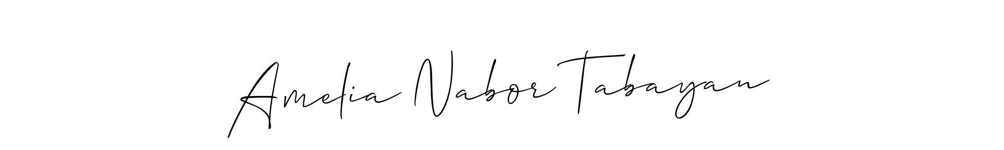 Design your own signature with our free online signature maker. With this signature software, you can create a handwritten (Allison_Script) signature for name Amelia Nabor Tabayan. Amelia Nabor Tabayan signature style 2 images and pictures png