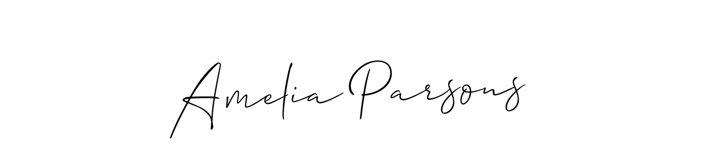 The best way (Allison_Script) to make a short signature is to pick only two or three words in your name. The name Amelia Parsons include a total of six letters. For converting this name. Amelia Parsons signature style 2 images and pictures png