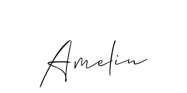 Design your own signature with our free online signature maker. With this signature software, you can create a handwritten (Allison_Script) signature for name Amelin. Amelin signature style 2 images and pictures png