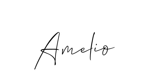 How to make Amelio signature? Allison_Script is a professional autograph style. Create handwritten signature for Amelio name. Amelio signature style 2 images and pictures png
