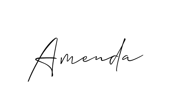 Also You can easily find your signature by using the search form. We will create Amenda name handwritten signature images for you free of cost using Allison_Script sign style. Amenda signature style 2 images and pictures png