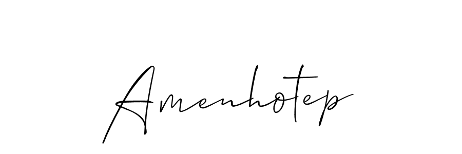 Use a signature maker to create a handwritten signature online. With this signature software, you can design (Allison_Script) your own signature for name Amenhotep. Amenhotep signature style 2 images and pictures png