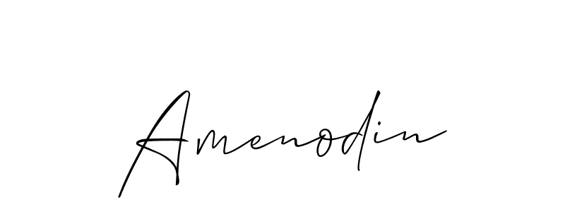 Allison_Script is a professional signature style that is perfect for those who want to add a touch of class to their signature. It is also a great choice for those who want to make their signature more unique. Get Amenodin name to fancy signature for free. Amenodin signature style 2 images and pictures png