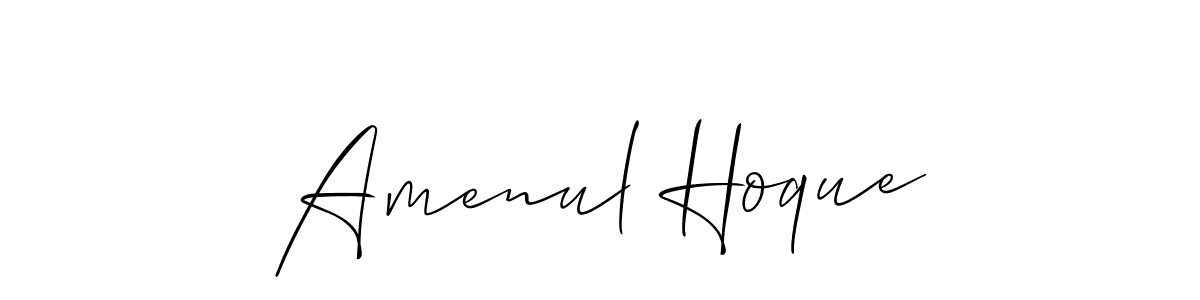 You should practise on your own different ways (Allison_Script) to write your name (Amenul Hoque) in signature. don't let someone else do it for you. Amenul Hoque signature style 2 images and pictures png