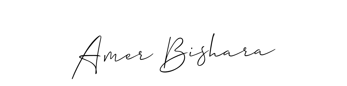 Use a signature maker to create a handwritten signature online. With this signature software, you can design (Allison_Script) your own signature for name Amer Bishara. Amer Bishara signature style 2 images and pictures png
