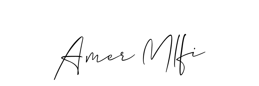 Create a beautiful signature design for name Amer Mlfi. With this signature (Allison_Script) fonts, you can make a handwritten signature for free. Amer Mlfi signature style 2 images and pictures png