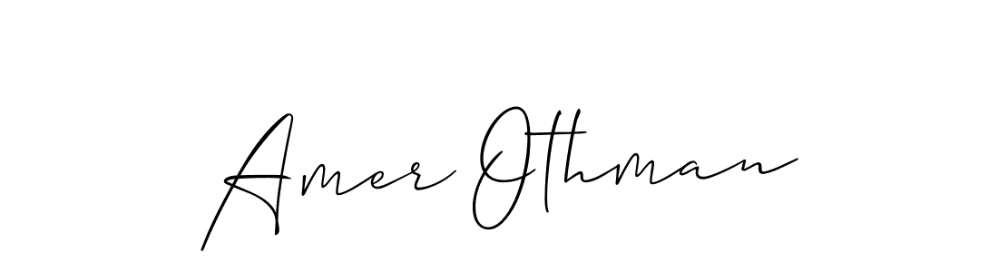 Design your own signature with our free online signature maker. With this signature software, you can create a handwritten (Allison_Script) signature for name Amer Othman. Amer Othman signature style 2 images and pictures png