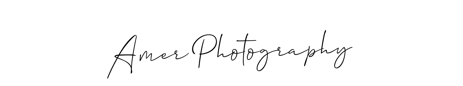 Create a beautiful signature design for name Amer Photography. With this signature (Allison_Script) fonts, you can make a handwritten signature for free. Amer Photography signature style 2 images and pictures png