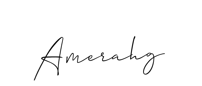 Create a beautiful signature design for name Amerahg. With this signature (Allison_Script) fonts, you can make a handwritten signature for free. Amerahg signature style 2 images and pictures png