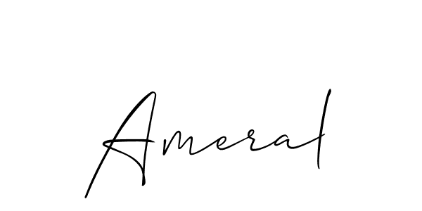 Also we have Ameral name is the best signature style. Create professional handwritten signature collection using Allison_Script autograph style. Ameral signature style 2 images and pictures png