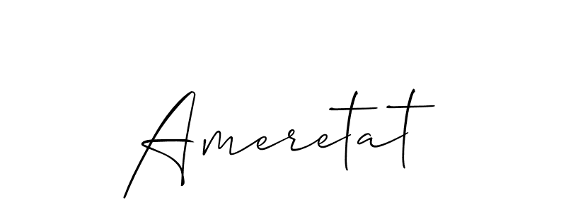 It looks lik you need a new signature style for name Ameretat. Design unique handwritten (Allison_Script) signature with our free signature maker in just a few clicks. Ameretat signature style 2 images and pictures png