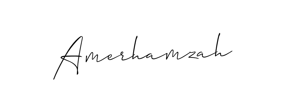 Design your own signature with our free online signature maker. With this signature software, you can create a handwritten (Allison_Script) signature for name Amerhamzah. Amerhamzah signature style 2 images and pictures png