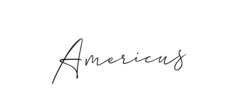 How to make Americus signature? Allison_Script is a professional autograph style. Create handwritten signature for Americus name. Americus signature style 2 images and pictures png