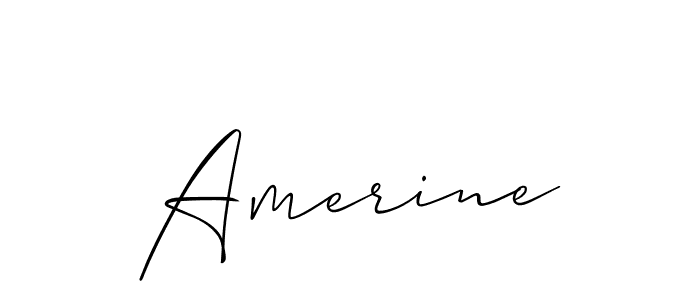 Make a short Amerine signature style. Manage your documents anywhere anytime using Allison_Script. Create and add eSignatures, submit forms, share and send files easily. Amerine signature style 2 images and pictures png
