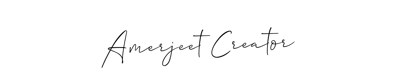 Similarly Allison_Script is the best handwritten signature design. Signature creator online .You can use it as an online autograph creator for name Amerjeet Creator. Amerjeet Creator signature style 2 images and pictures png