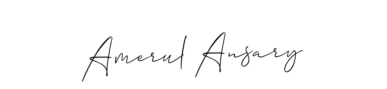 Create a beautiful signature design for name Amerul Ansary. With this signature (Allison_Script) fonts, you can make a handwritten signature for free. Amerul Ansary signature style 2 images and pictures png