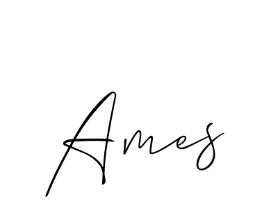 Also You can easily find your signature by using the search form. We will create Ames name handwritten signature images for you free of cost using Allison_Script sign style. Ames signature style 2 images and pictures png