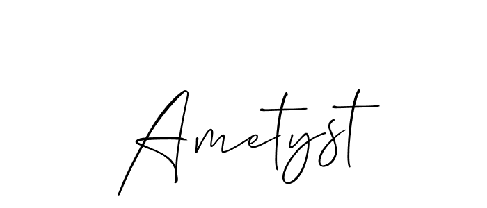 Similarly Allison_Script is the best handwritten signature design. Signature creator online .You can use it as an online autograph creator for name Ametyst. Ametyst signature style 2 images and pictures png
