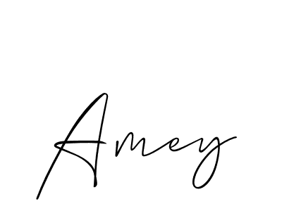 The best way (Allison_Script) to make a short signature is to pick only two or three words in your name. The name Amey include a total of six letters. For converting this name. Amey signature style 2 images and pictures png