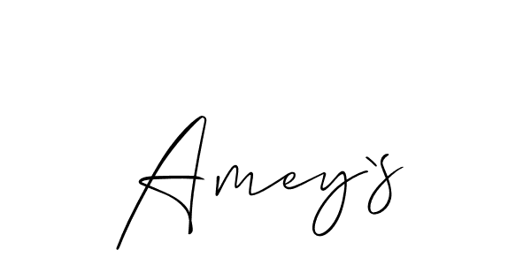 The best way (Allison_Script) to make a short signature is to pick only two or three words in your name. The name Amey`s include a total of six letters. For converting this name. Amey`s signature style 2 images and pictures png