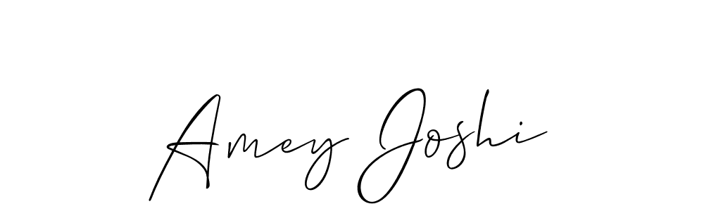 How to make Amey Joshi name signature. Use Allison_Script style for creating short signs online. This is the latest handwritten sign. Amey Joshi signature style 2 images and pictures png