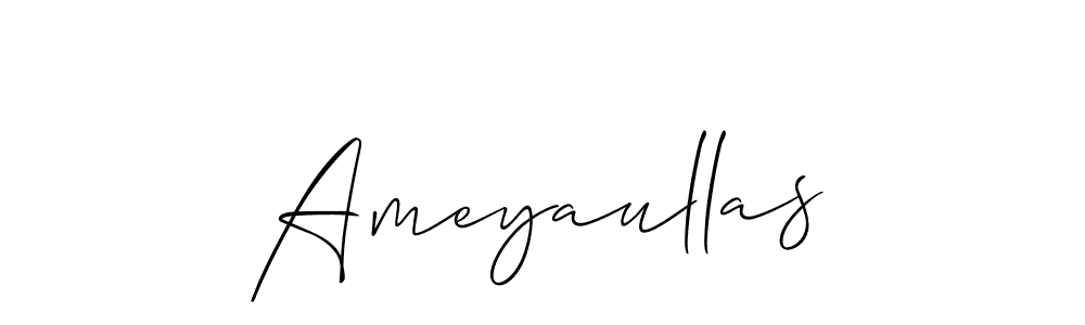 if you are searching for the best signature style for your name Ameyaullas. so please give up your signature search. here we have designed multiple signature styles  using Allison_Script. Ameyaullas signature style 2 images and pictures png
