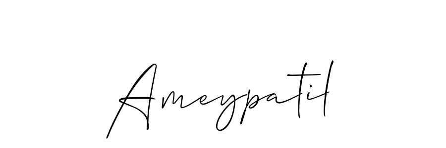 Design your own signature with our free online signature maker. With this signature software, you can create a handwritten (Allison_Script) signature for name Ameypatil. Ameypatil signature style 2 images and pictures png