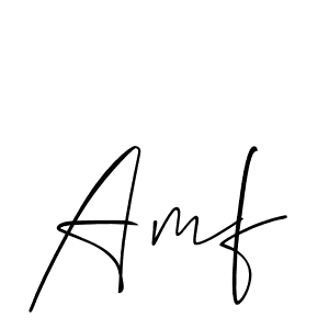 How to make Amf signature? Allison_Script is a professional autograph style. Create handwritten signature for Amf name. Amf signature style 2 images and pictures png