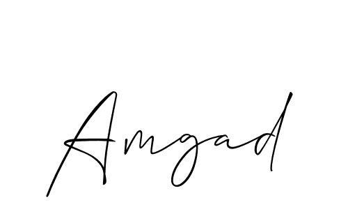Make a beautiful signature design for name Amgad. Use this online signature maker to create a handwritten signature for free. Amgad signature style 2 images and pictures png