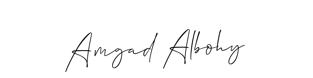 Create a beautiful signature design for name Amgad Albohy. With this signature (Allison_Script) fonts, you can make a handwritten signature for free. Amgad Albohy signature style 2 images and pictures png