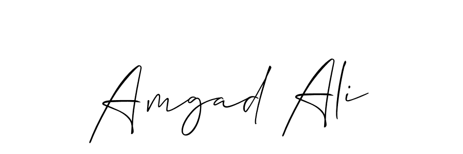 Amgad Ali stylish signature style. Best Handwritten Sign (Allison_Script) for my name. Handwritten Signature Collection Ideas for my name Amgad Ali. Amgad Ali signature style 2 images and pictures png