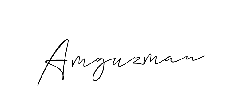 How to make Amguzman name signature. Use Allison_Script style for creating short signs online. This is the latest handwritten sign. Amguzman signature style 2 images and pictures png